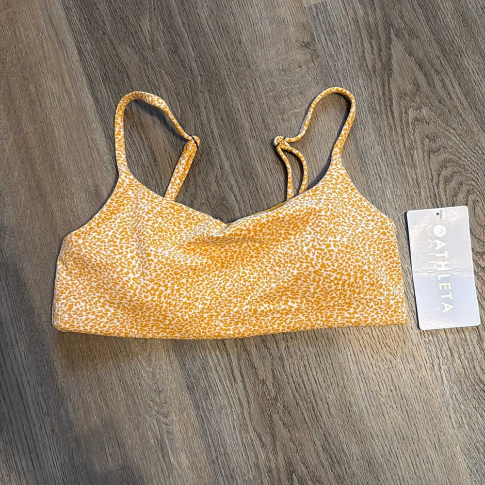 NWT Athleta Scoop Textured Bikini Top A-C, size small